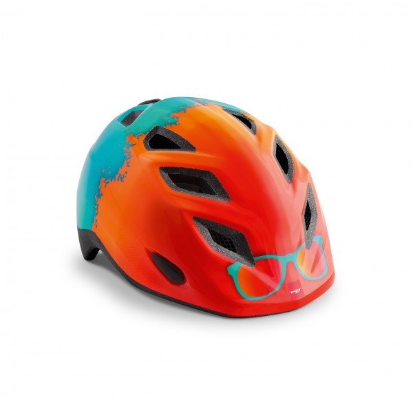 MET Genio Kinder Fahrrad Helm Kids orange rayban glossy 52/57 cm