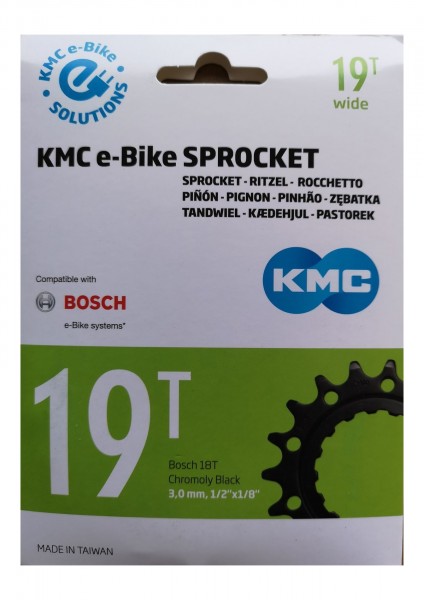 KMC Bosch E-Bike Ritzel 19 Zähne WIDE Active und Performance Line 1/8" schwarz