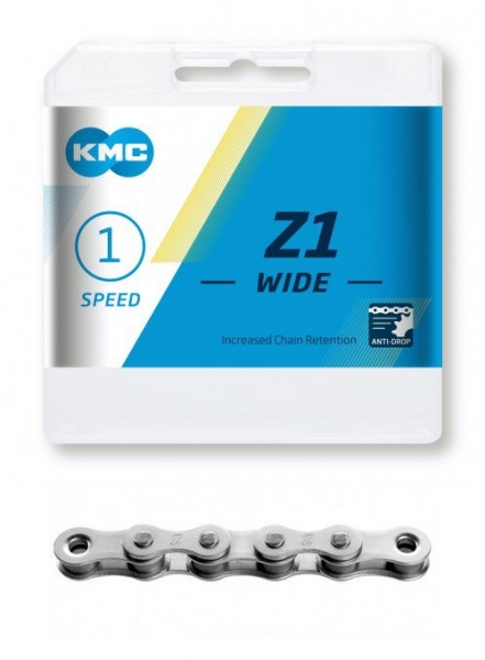 KMC Z1 WIDE Kette EPT für 1-fach 128-Glieder Antirost Technologie No Drop Innenlasche