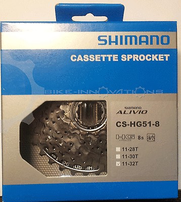 Shimano Kassette CS-HG51-8 8-fach 11-32Z Alivio MTB Trekking Stahl OVP