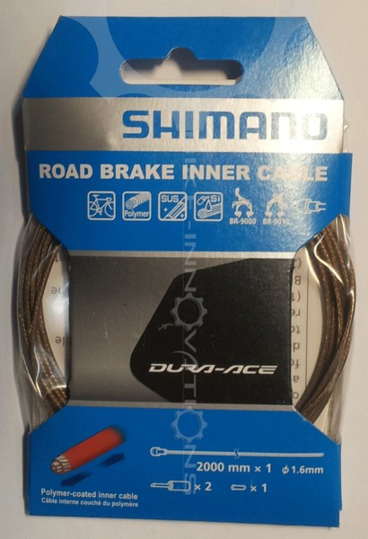 SHIMANO Bremszug Road Brake Inner Cable Stahl Polymer beschichtet Dura Ace