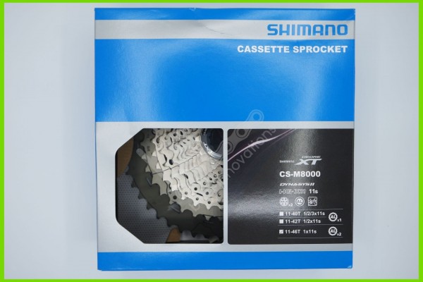 Shimano Kassette CS-M8000 11-fach 11-46Z Deore XT Stahl MTB OVP