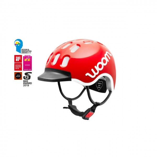 Woom KIDS Helm rot Größe M 53 – 56 cm Kinder Fahrrad Kopf Schutz Sicherheit