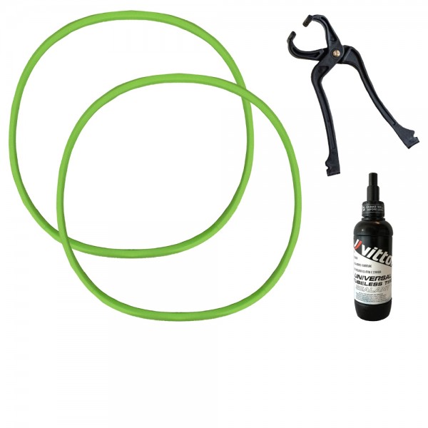 Vittoria Air-Liner Road Kit Gr. L Durchschlagschutz Werkzeug Dichtmittel  nur für Tubeless Reifen, Reifen & Schläuche, Fahrradteile