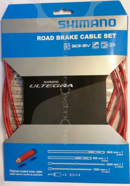 SHIMANO Dura Ace BC-9000 Bremszugset Road Brake Cable Set Polymer rot