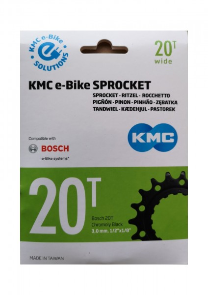 KMC Bosch E-Bike Ritzel 20 Zähne WIDE Active und Performance Line 1/8" schwarz
