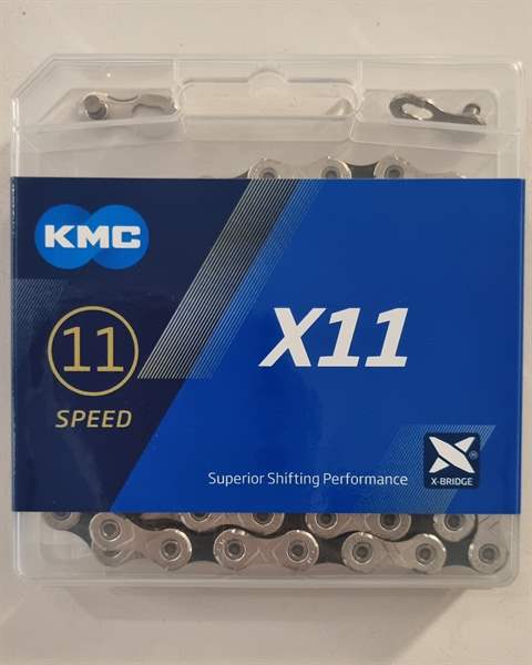 KMC Kette X11 1-fach 118 Glieder silber-schwarz nicht laufrichtungsgebunden