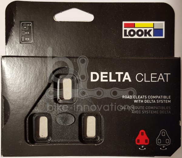 1 Paar Look DELTA Schuhplatten schwarz 0° Sohlen- / Pedalplatten Cleats original