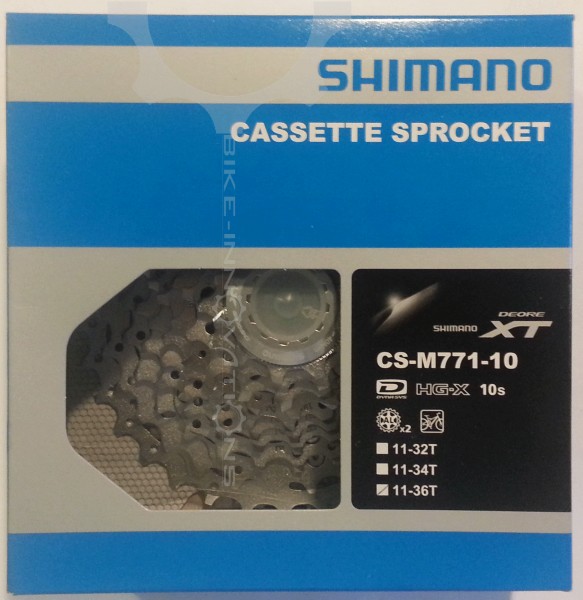 Shimano Kassette CS-M771-10 10-fach 11-36Z Deore XT Stahl MTB OVP