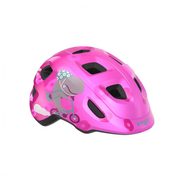 MET Helm Hooray pink whale glossy Gr. S 52-55cm Kinder Fahrrad Kopfschutz Sicherheit