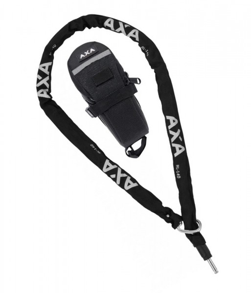 AXA RLC 140/5,5 Plug-In-Kette mit Tasche Länge 140 cm Ø 5,5 mm Nylonschutzhülle schwarz
