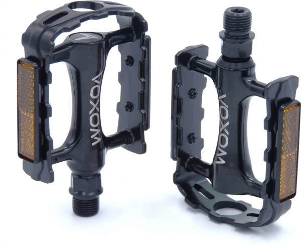 1 Paar Voxom Trekking Pedale Pe21 schwarz Aluminium-Körper Gleitlager