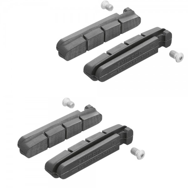 Shimano Bremsgummis R55C für Keramikfelgen 2 Paar + Schrauben