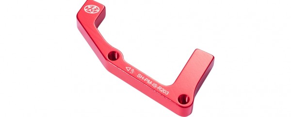 REVERSE Adapter Disc Brake Shimano IS-PM 203R Rear Red Bremsscheibenadapter Rot