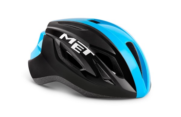 MET Strale Helm Black Cyan Panel glossy Gr. L 59-62 cm Fahrrad Kopfschutz Sicherheit