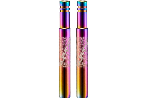 SUPACAZ Valve Extenderz 50mm Oil Slick Aluminium Ventilverlängerung Set