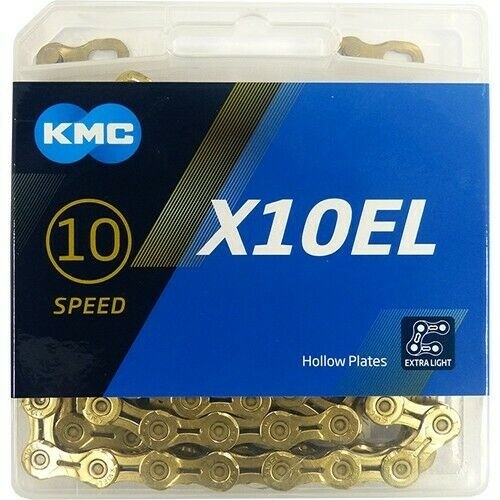 KMC Kette X10EL für 10-fach 114 Glieder titan nitrid gold 1/2"x11/128"