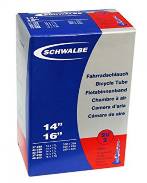 Schwalbe Schlauch SV 2 SV2 14 Zoll und 16" (32-44/288-305)