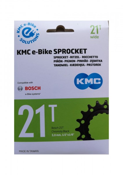 KMC Bosch E-Bike Ritzel 21 Zähne WIDE Active und Performance Line 1/8" schwarz