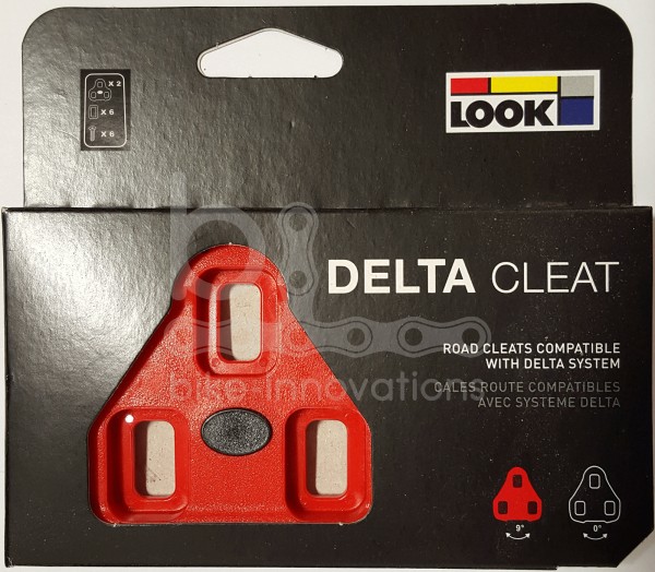 1 Paar Look DELTA Schuhplatten rot red 9° Sohlen- / Pedalplatten Cleats original