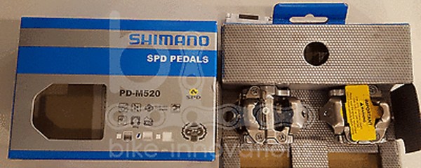 Shimano PD-M520 520 SPD Pedale + Cleats SM-SH51 MTB Touring Klickpedale silber