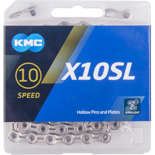 KMC Kette X10SL für 10-fach 114 Glieder silber 1/2"x11/128"
