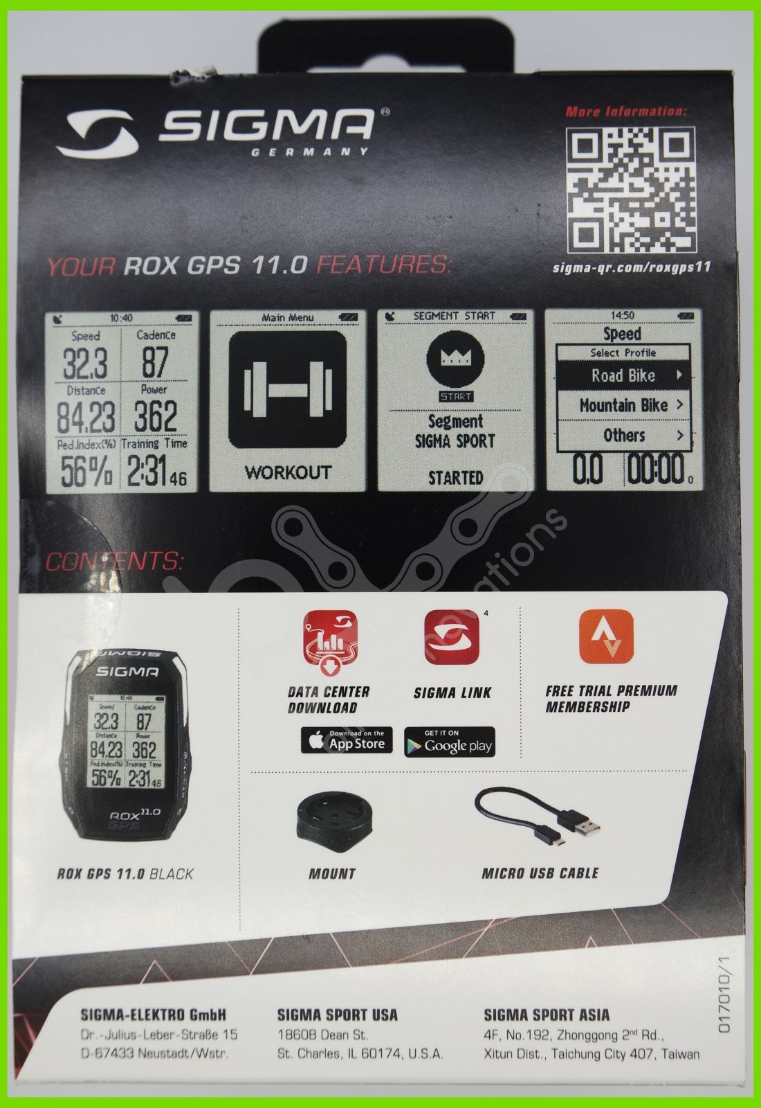 sigma sport rox 11